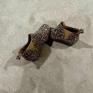 Toms animal print wedge size 10 worn once